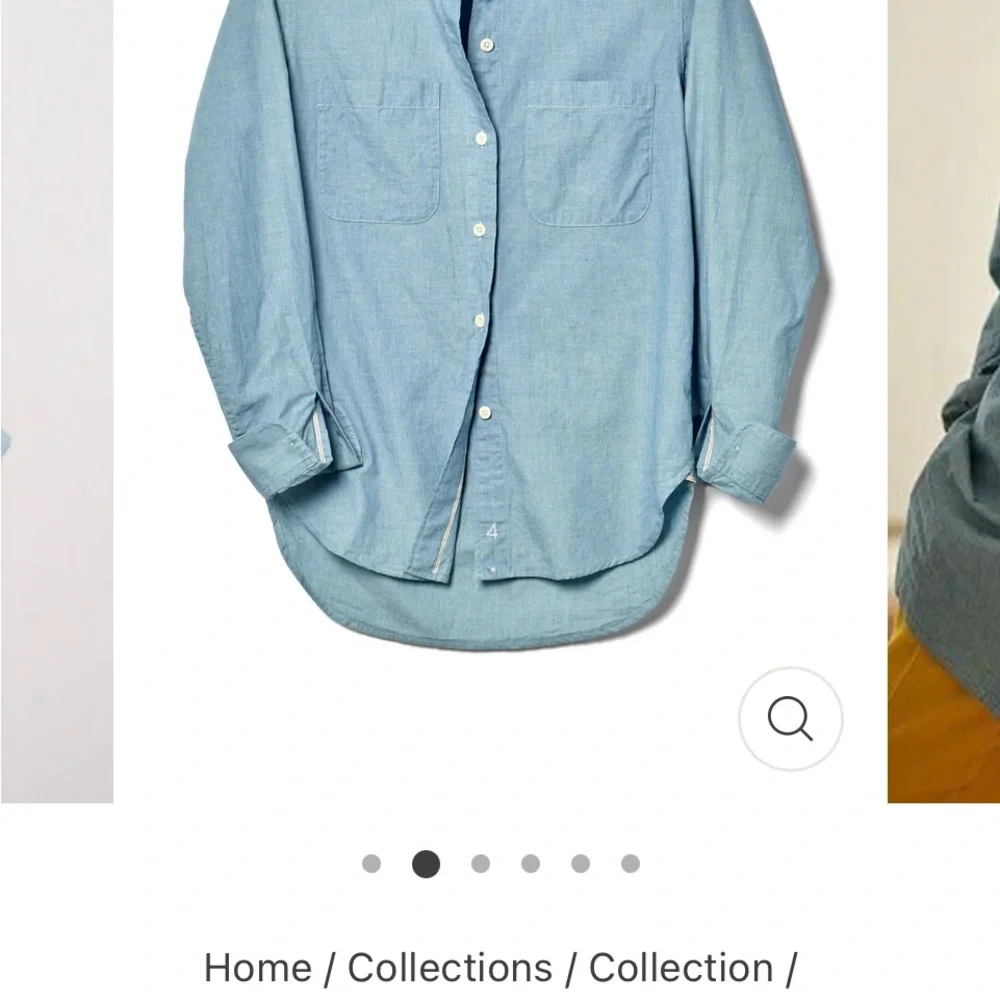 Four Objects #GOK women’s Work Shirt Indigo Chambray organic cotton size XXL - Picture 3 of 8